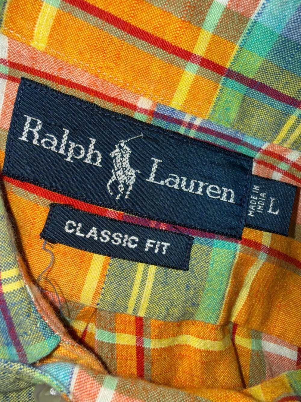 Polo Ralph Lauren Classic Fit Cotton Plaid Short Sleeve Button Down Size Large - Picture 2 of 6